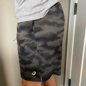 Grey and black gym short